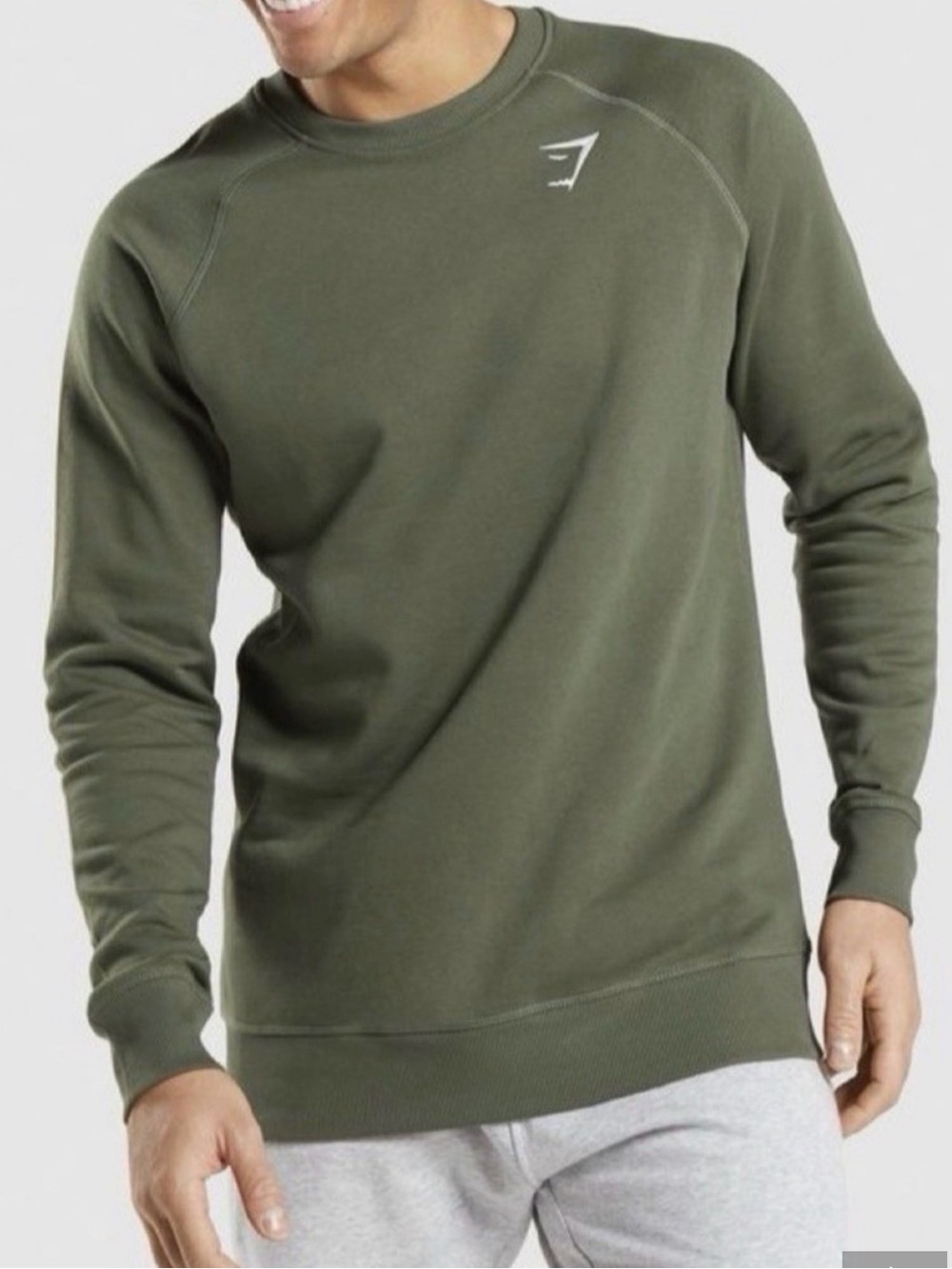 Gymshark Olive Green Crewneck Sweatshirt size Medium